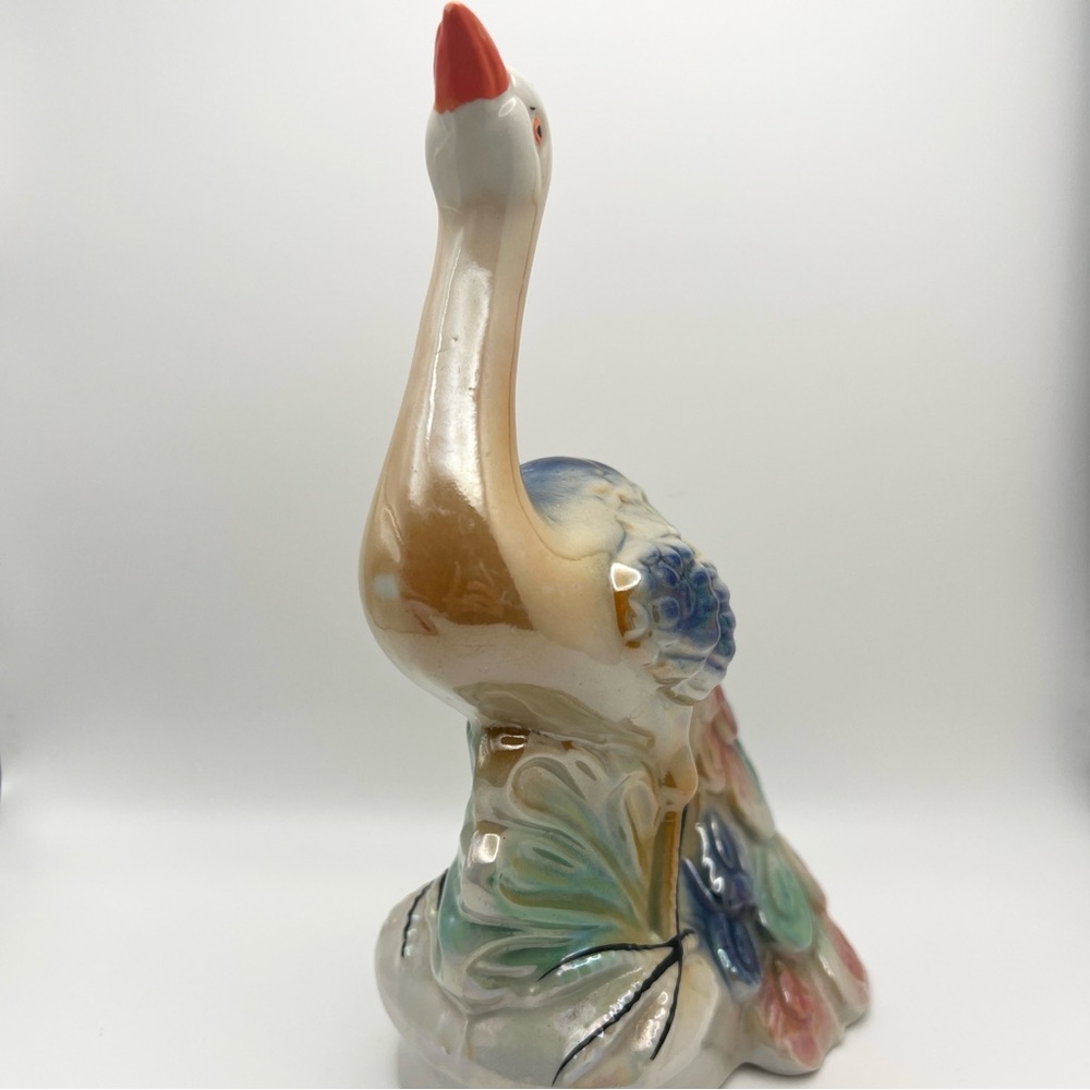 Lusterware Peacock Figurine - Picture 4 of 5